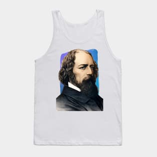 English Poet Alfred Tennyson, 1st Baron Tennyson illustration Tank Top